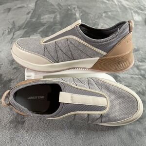 Lands' End Gray and Cream Athletic Shoes
